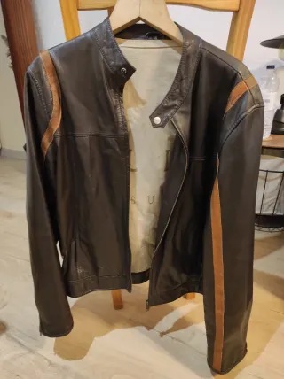 Chaqueta de cuero auténtica vintage inglesa.