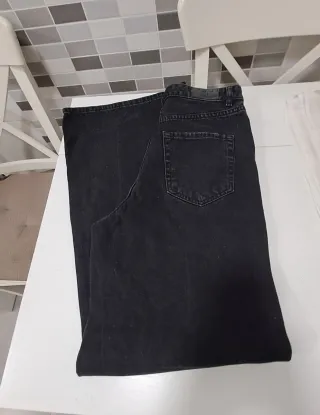 Pantalón Stradivarius Wideleg Negro
