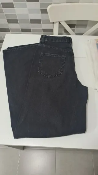 Pantalón Stradivarius Wideleg Negro