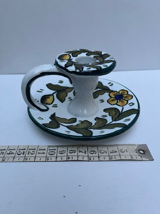 Portacandele antico in porcellana