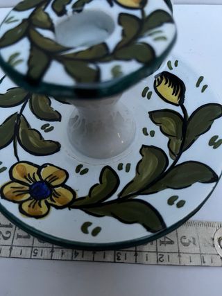 Portacandele antico in porcellana