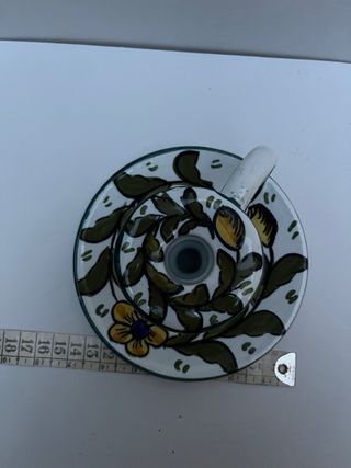 Portacandele antico in porcellana