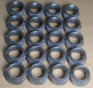 Playmobil 20 cuellos cota de malla plateados