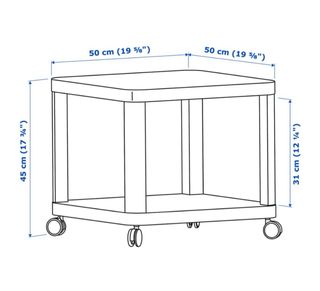 Mesa auxiliar TINGBY Ikea con ruedas