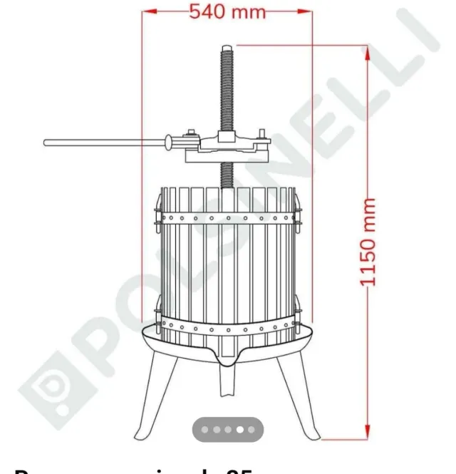 Prensa Vino 35cm Casi Nueva