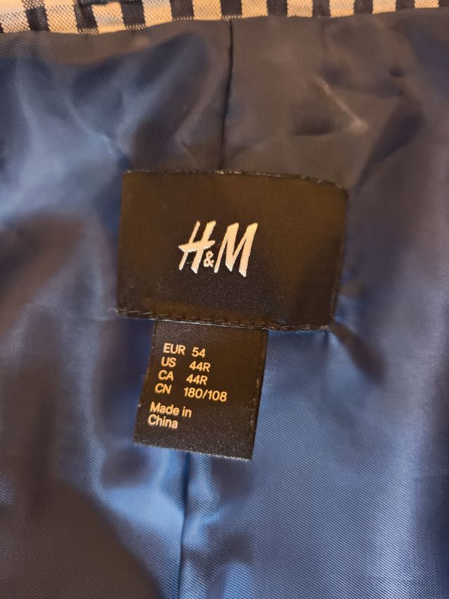 Americana cuadros blanco y negro