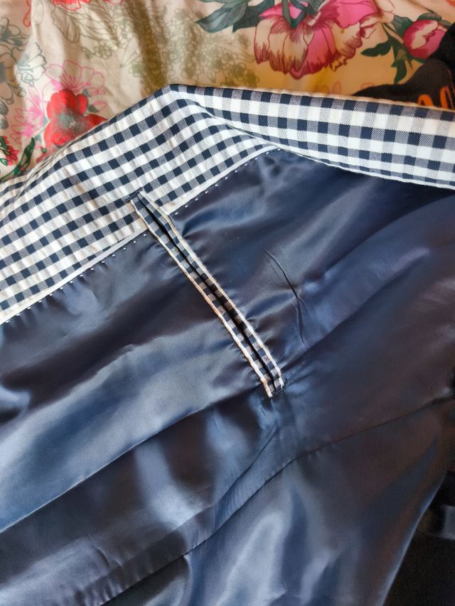 Americana cuadros blanco y negro