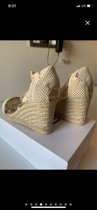Alpargatas Castañer T38 Beige Nuevas