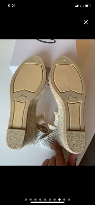 Alpargatas Castañer T38 Beige Nuevas