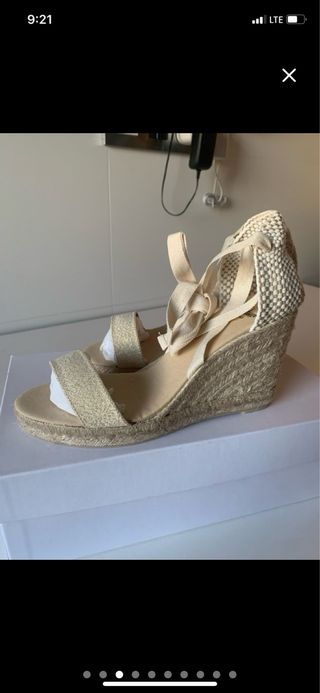 Alpargatas Castañer T38 Beige Nuevas