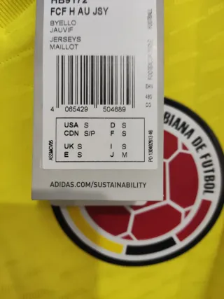 Camiseta Colombia original Talla S y versión juego