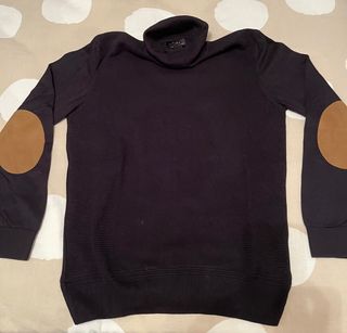 Jersey Zara cuello alto parches en codos Talla M