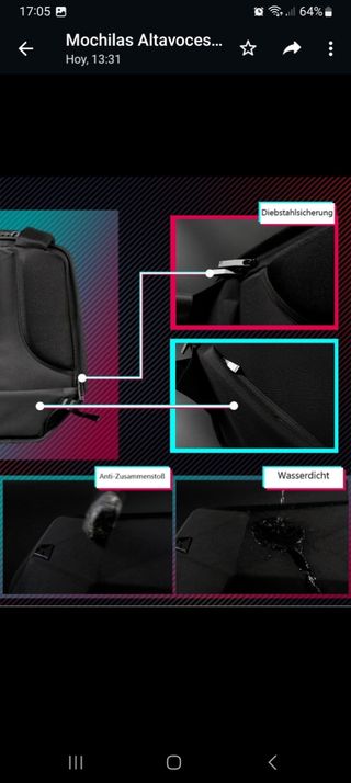 20 Mochilas con altavoz Bluetooth y cargador