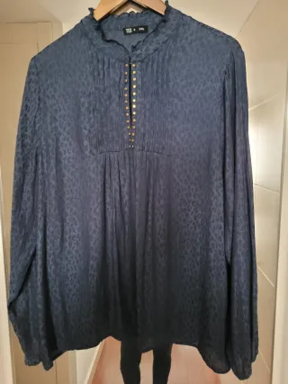Blusa estampada Animal Print Azul