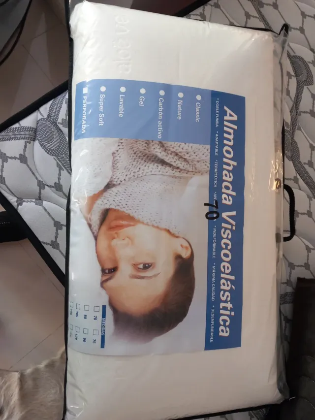 Almohada Viscoelástica 70 cm NUEVA SIN ABRIR