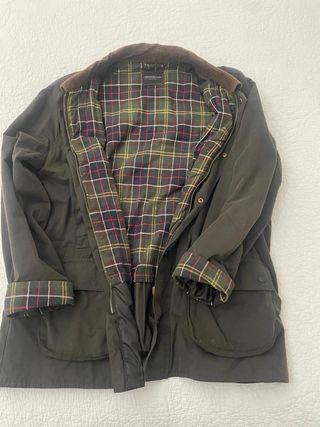Chaquetón Tipo Barbour Verde Oliva