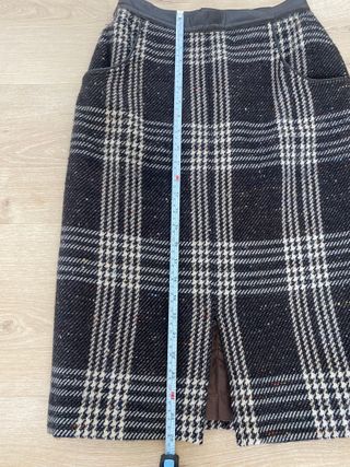 Falda Loewe Lana Tartán Vintage Talla S