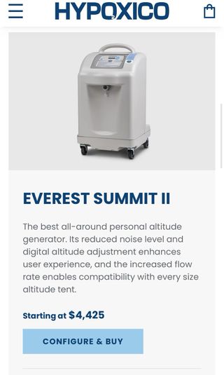 Generador de altura Hipoxia