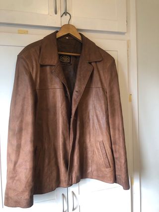 Chaqueta cuero vintage hombre