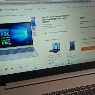 Portátil Lenovo S340 i7/8GB/256GB/ 15.6 IPS FullHD