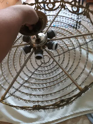Lámpara de techo de cristal estilo corona