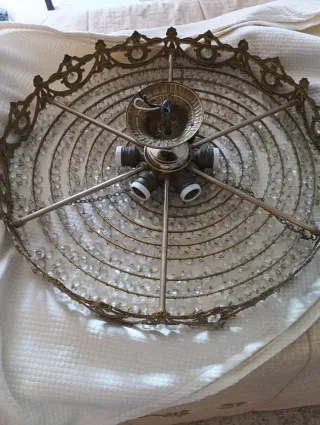 Lámpara de techo de cristal estilo corona