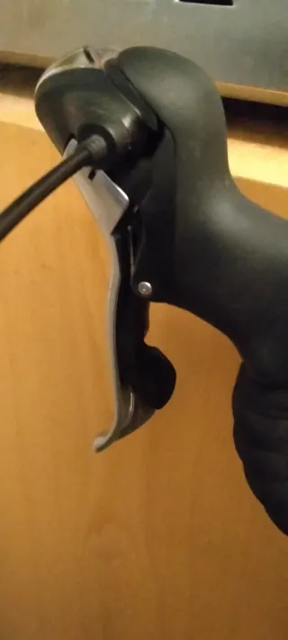 Bicicleta de carretera negra talla L