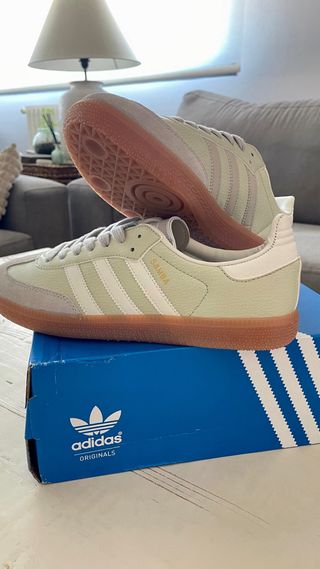 Adidas Samba Vegan Verde y Blanco