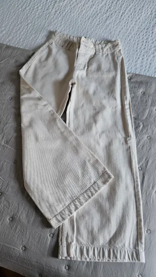 Pantalón culotte Mango beige