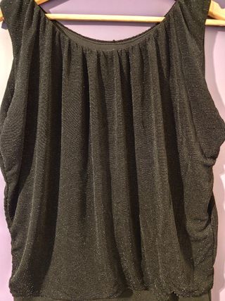 Tubino nero, parte superiore con brillantini