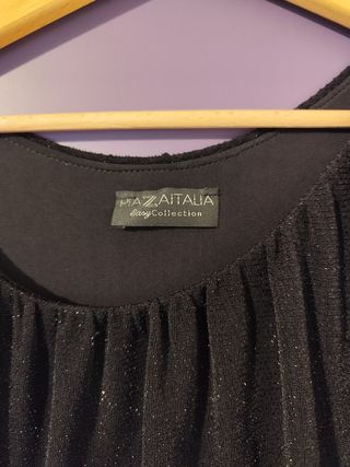 Tubino nero, parte superiore con brillantini