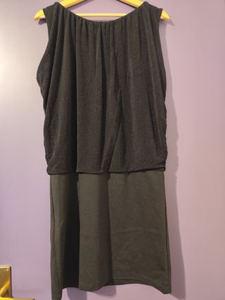 Tubino nero, parte superiore con brillantini