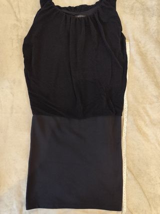 Tubino nero, parte superiore con brillantini