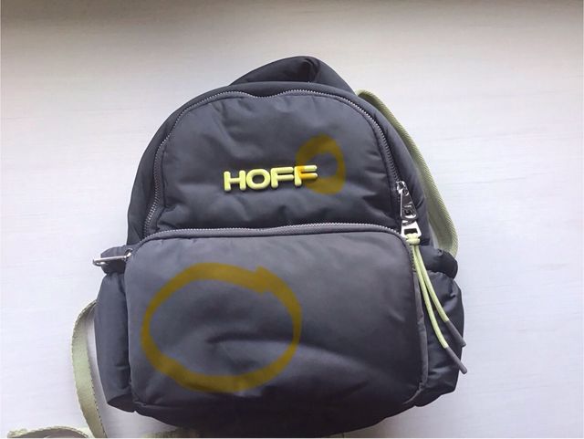 Mochila HOFF acolchada gris y verde