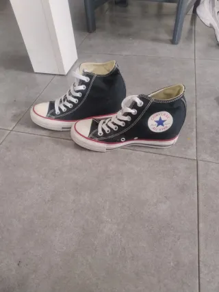 Converse cuña negras talla 38