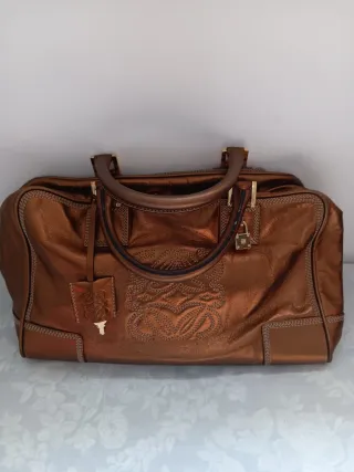 Bolso Loewe Amazona Marrón y Dorado