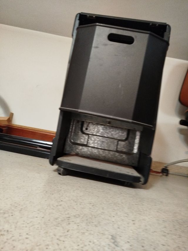 Estufa de gas negra y gris