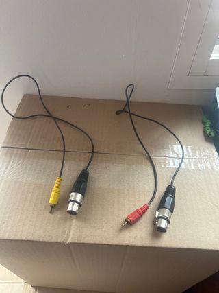 2 Cables Radio XLR Hembra a RCA