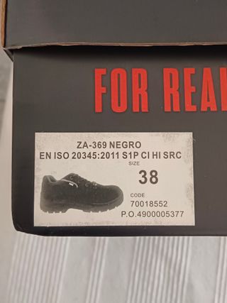 Zapatos de seguridad negros