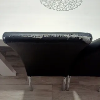 Juego de 6 sillas de comedor negras.  (Negociable)