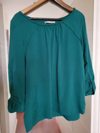 Blusa verde azulado