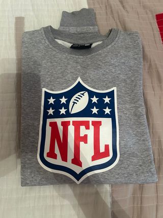 Sudadera NFL Gris y Roja