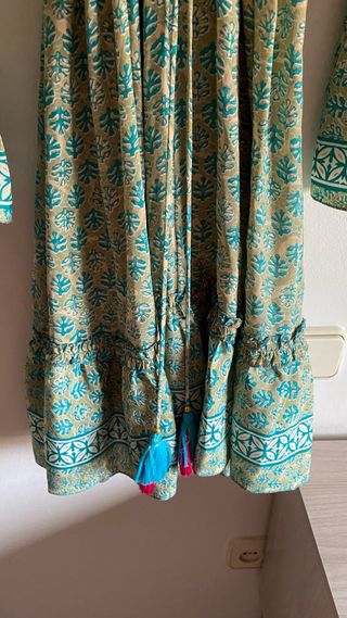 Vestido vintage seda estampado