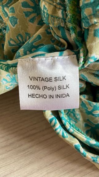 Vestido vintage seda estampado