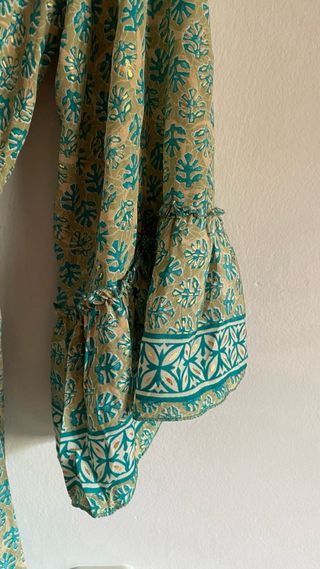 Vestido vintage seda estampado