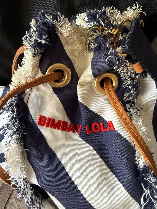 Bolso Bimba y Lola Rayas Azul Blanco