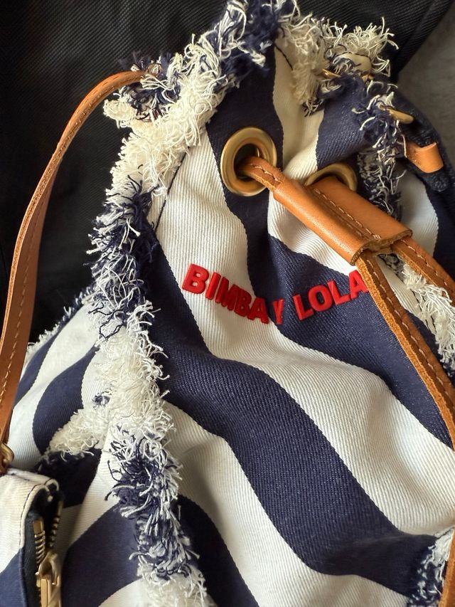 Bolso Bimba y Lola Rayas Azul Blanco