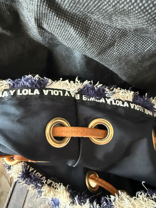 Bolso Bimba y Lola Rayas Azul Blanco