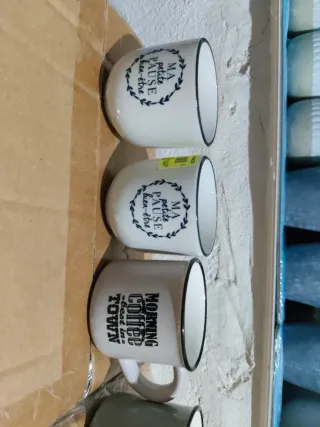 6 Tazas de cerámica con diseño