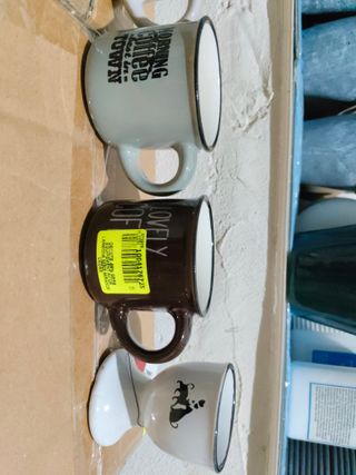 6 Tazas de cerámica con diseño